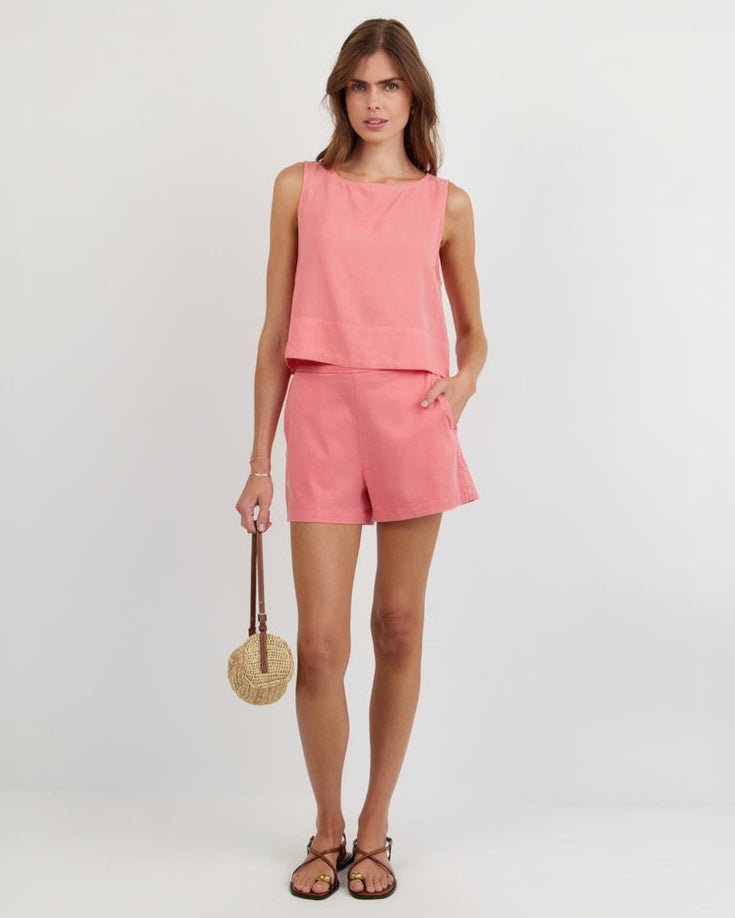 Catalina Clean Front Short | Wild Coral | L