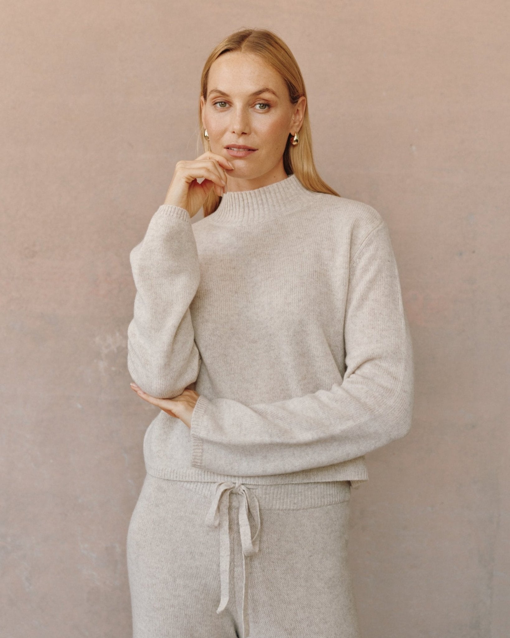 Mock Neck Sweater - Ivory Oat - Bella Dahl