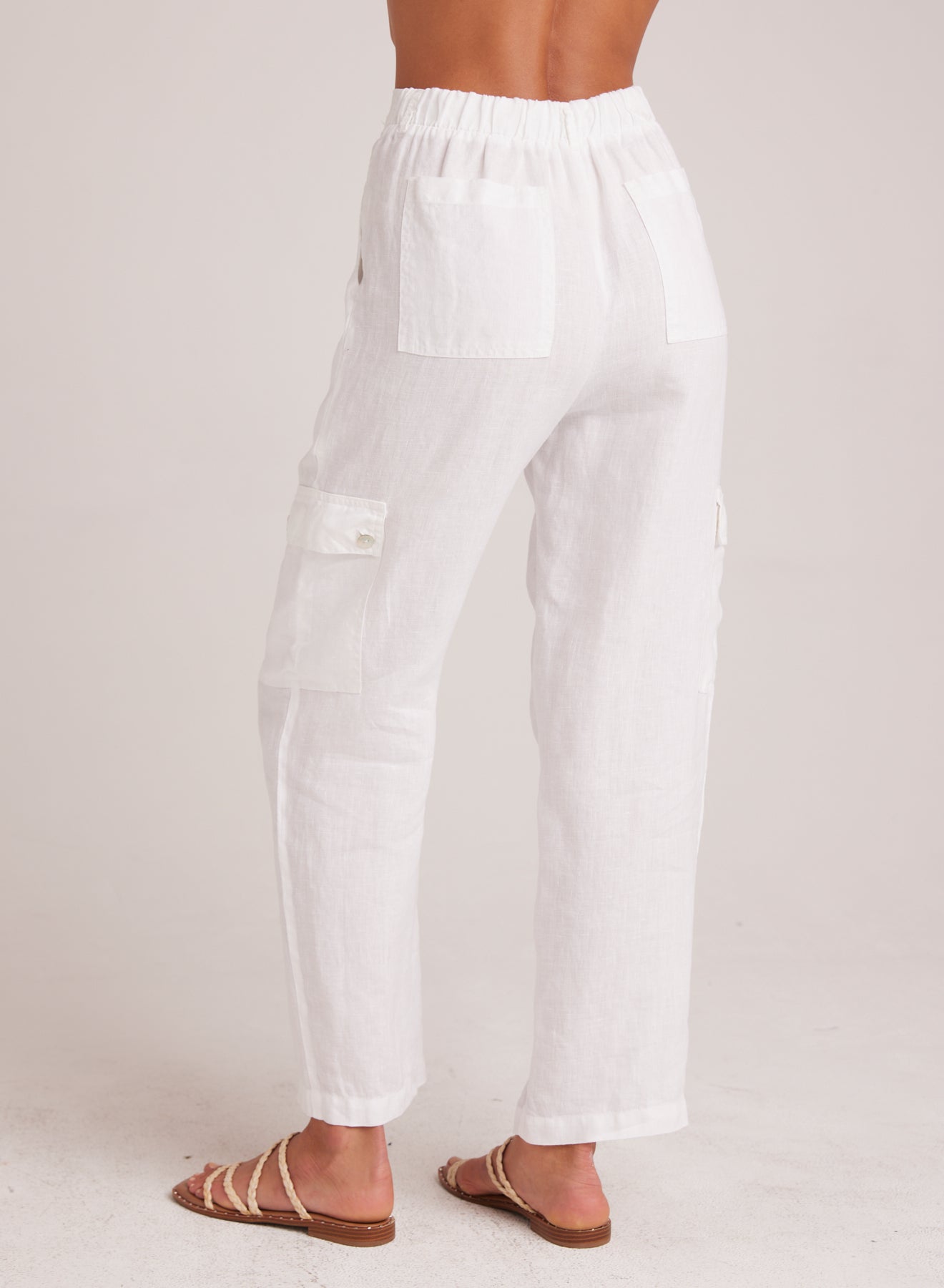 Bella DahlPleated Linen Cargo Trousers - WhiteBottoms