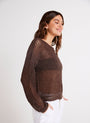 Bella DahlRelaxed Dropped Shoulder Sweater - Cocoa CabanaTops