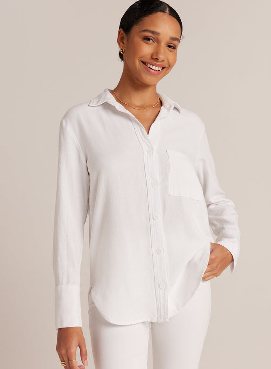 Bella DahlSingle Pocket Shirt - WhiteTops