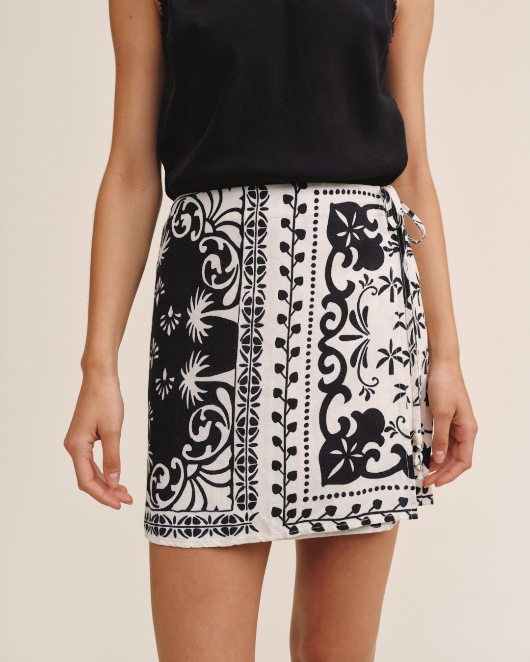 Wrap Skirt With Sash - Tropical Bandana Print – Bella Dahl