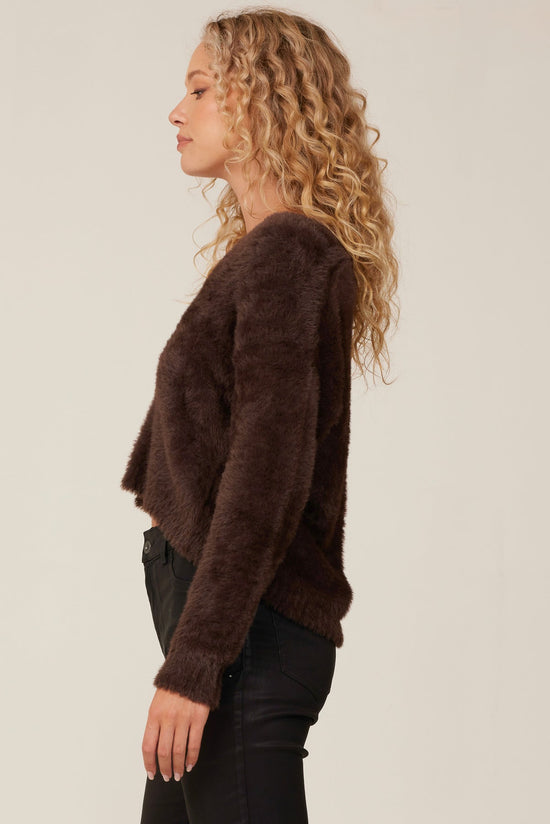Bella DahlSlouchy V-Neck Sweater -Quartz BrownSweaters & Jackets