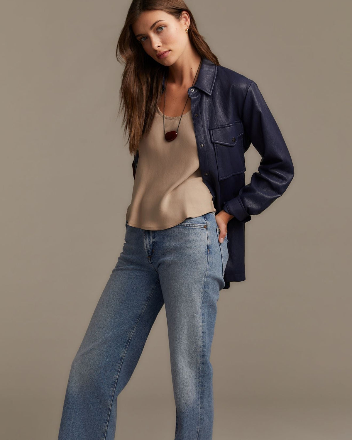 Belted Utility Jacket - Ink
