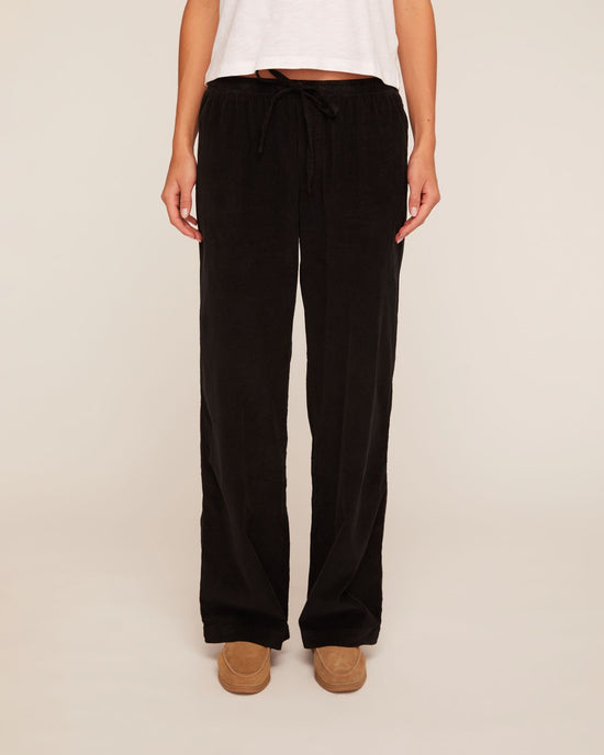 Bella Dahl Corduroy Drawstring Pant - Black