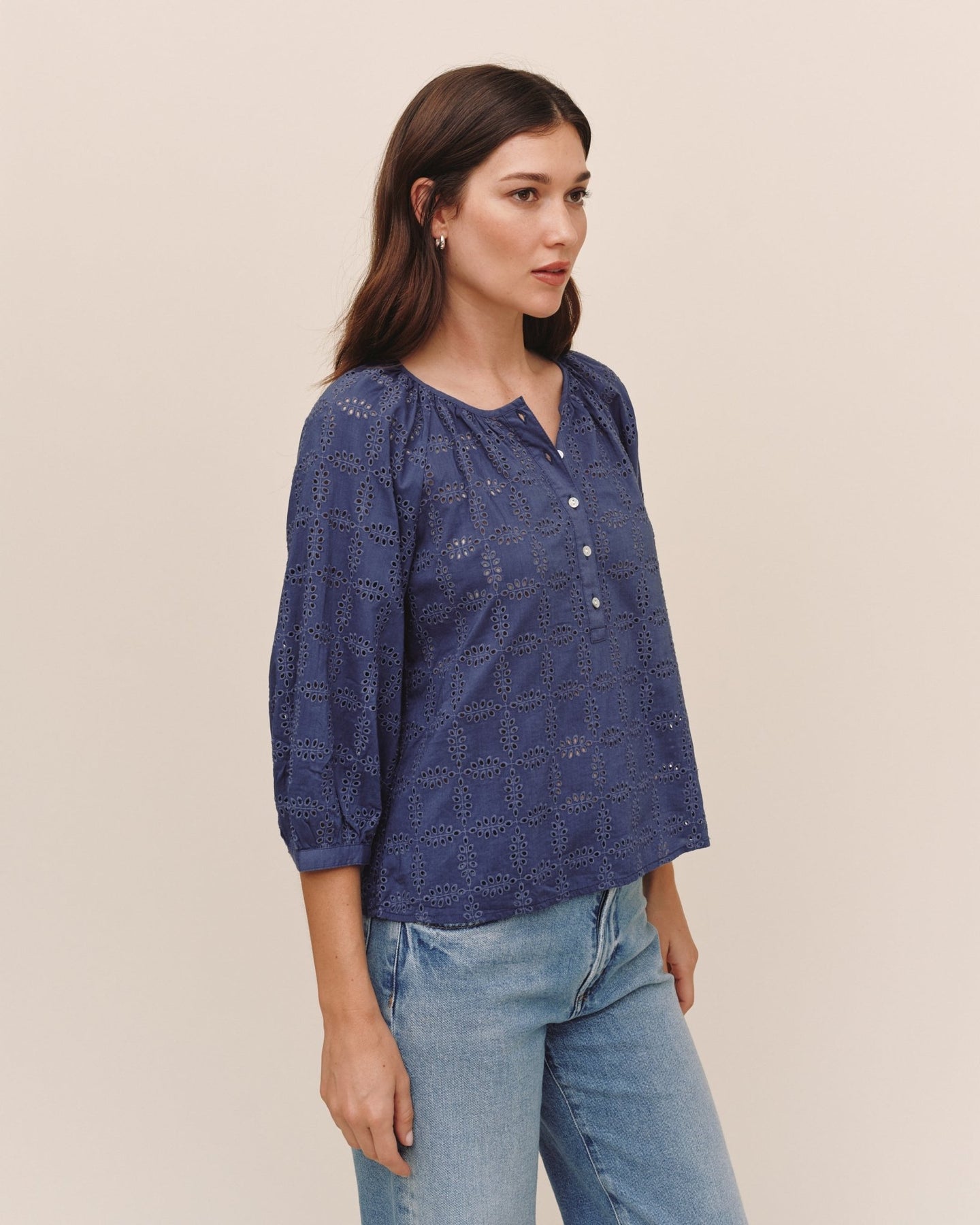 Bella Dahl3/4 Sleeve Pullover - Indigo BluesTops