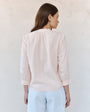 Bella Dahl3/4 Sleeve Tie Neck Blouse - Pink OpalTops