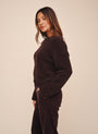 Drop Shoulder Sweater - Dark Chestnut