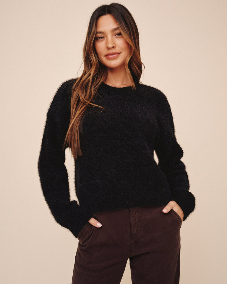 Drop Shoulder Sweater - Black