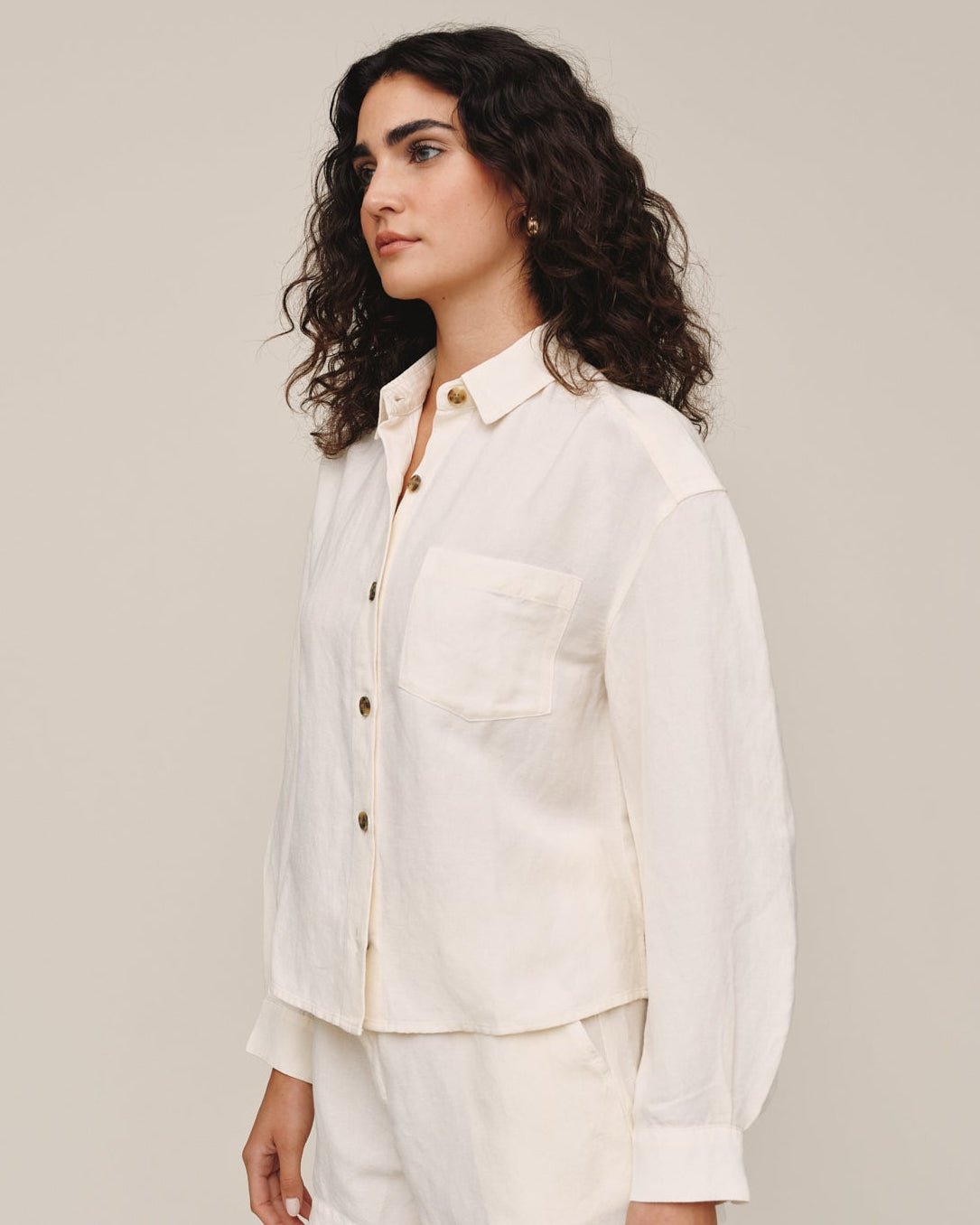 Boxy Shirt - Sand Stone