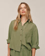 Boxy Shirt - Olive Leaf