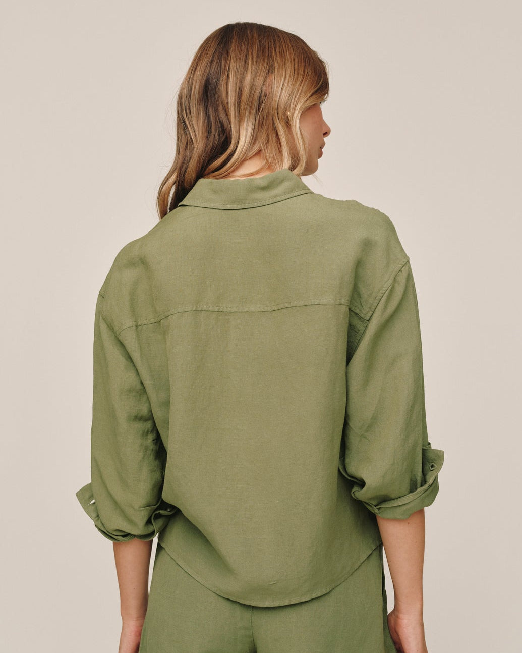 Boxy Shirt - Olive Leaf