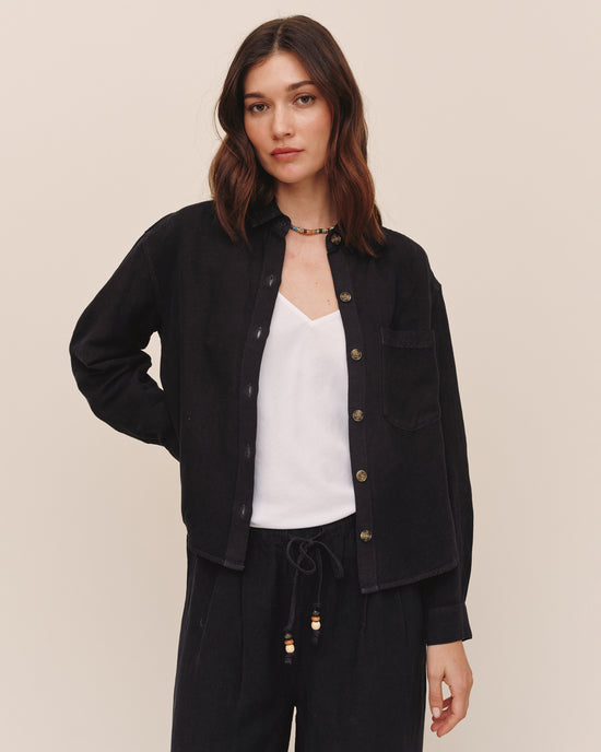 Bella Dahl Boxy Shirt - Black