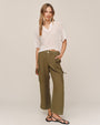 Short Sleeve Crop Pullover - Sand Stone