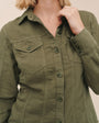 Fitted Trucker Shirt - Olive Green