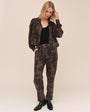 Long Sleeve Crop Pocket Shirt - Ditsy Camo Print