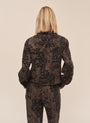 Long Sleeve Crop Pocket Shirt - Ditsy Camo Print