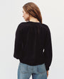 Raglan Sleeve Top With Lace Inset - Black