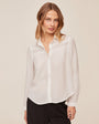 Long Sleeve Shirt With Lace Inset - Ivory
