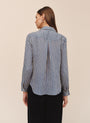 Seamed Button Down Shirt - Vintage Navy Stripe