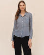 Seamed Button Down Shirt - Vintage Navy Stripe
