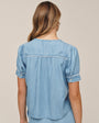 Short Sleeve Pullover With Trim -  Ombre Mist Wash