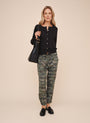Crew Neck Cardigan - Vintage Black