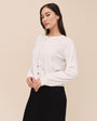Crew Neck Cardigan - Ivory