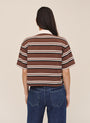 Crop Polo Tee - Rugby Stripe
