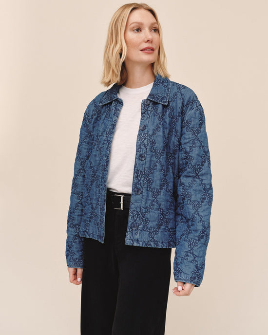 Bella Dahl Quilted Barn Jacket - Indigo Lagoon Wash