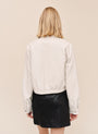 Crop Bomber Jacket - Winter White