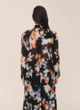 Long Sleeve Boxy Crop Shirt - Blurred Bloom Print