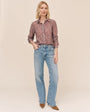 Classic Button Down - Plum Gingham Print