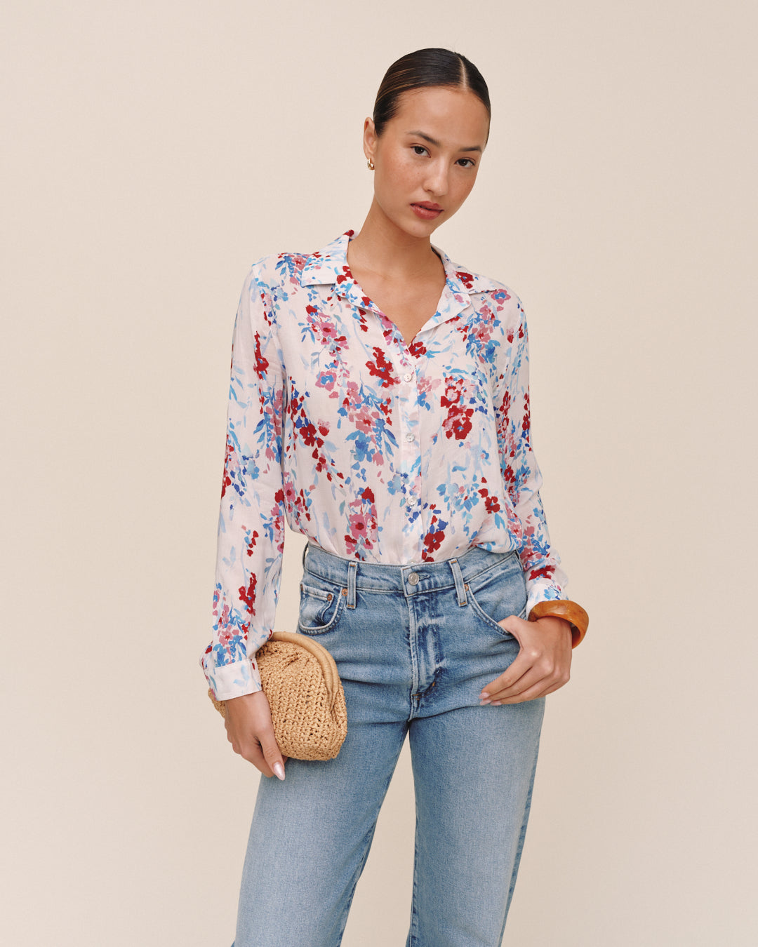 Classic Button Down - Nautical Bloom Print