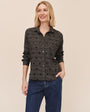 Long Sleeve Clean Button Down Shirt - Black-Olive Gingham