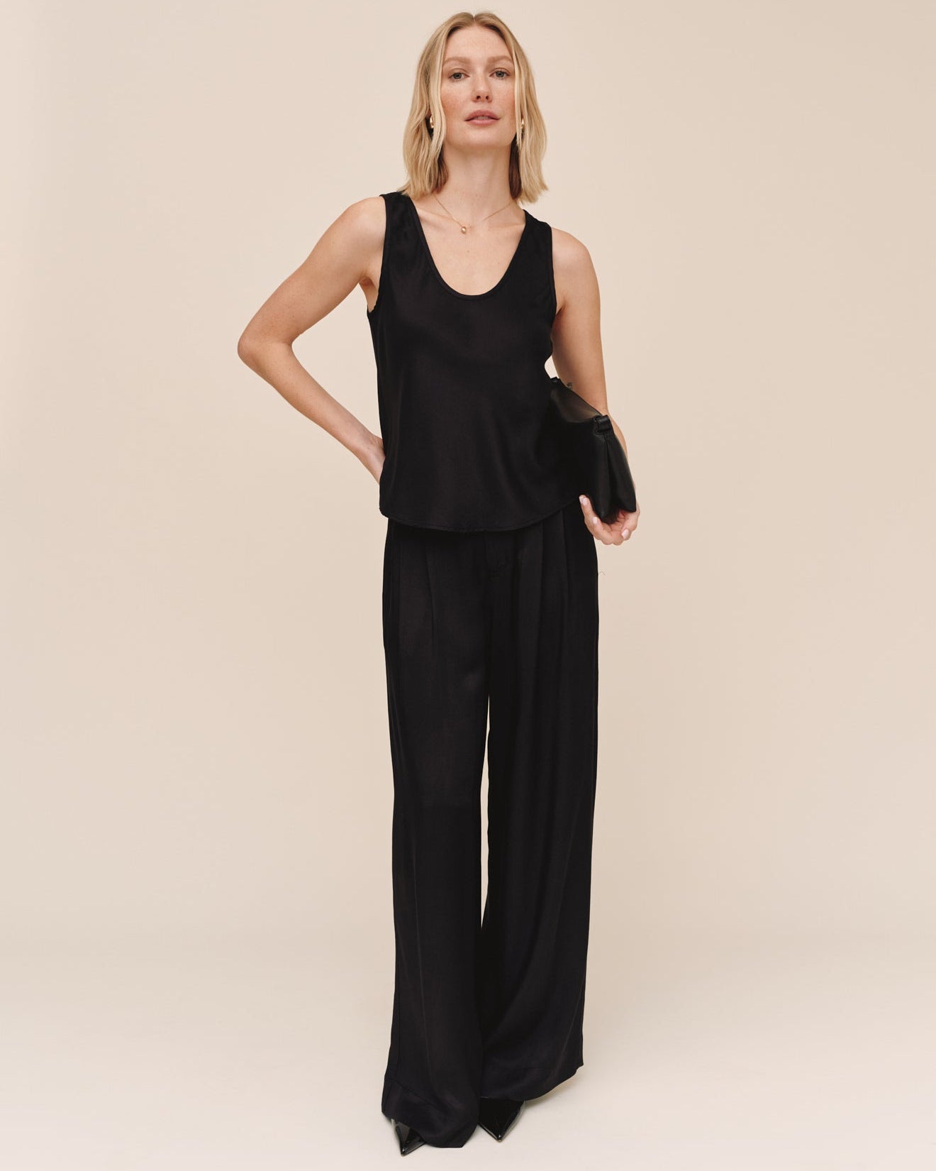 Scoop Neck Tank - Black