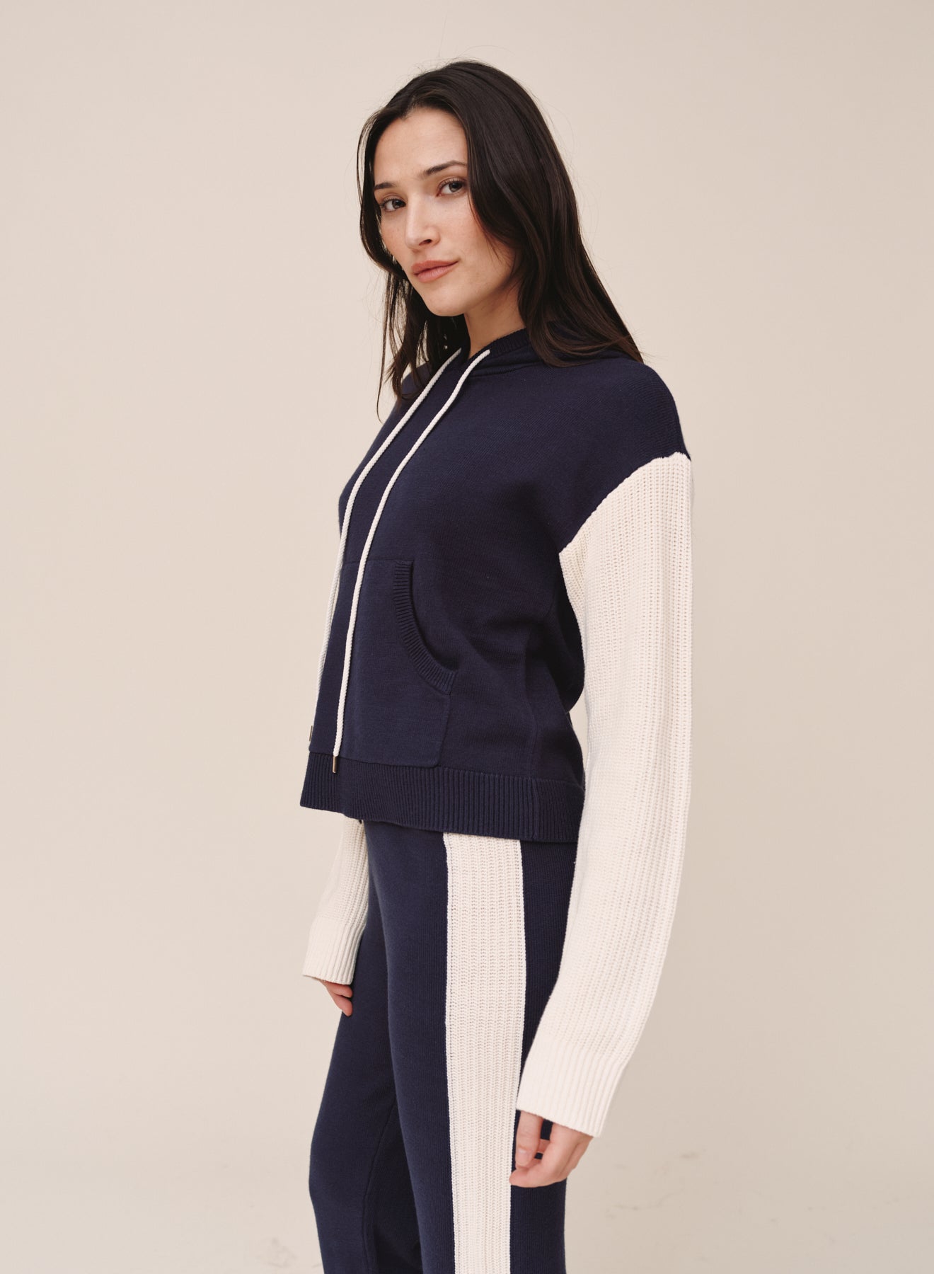 Contrast Hoodie - Midnight Frost