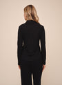 Button Up Knit Top - Black