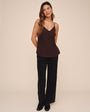 Frayed Cami - Dark Chestnut