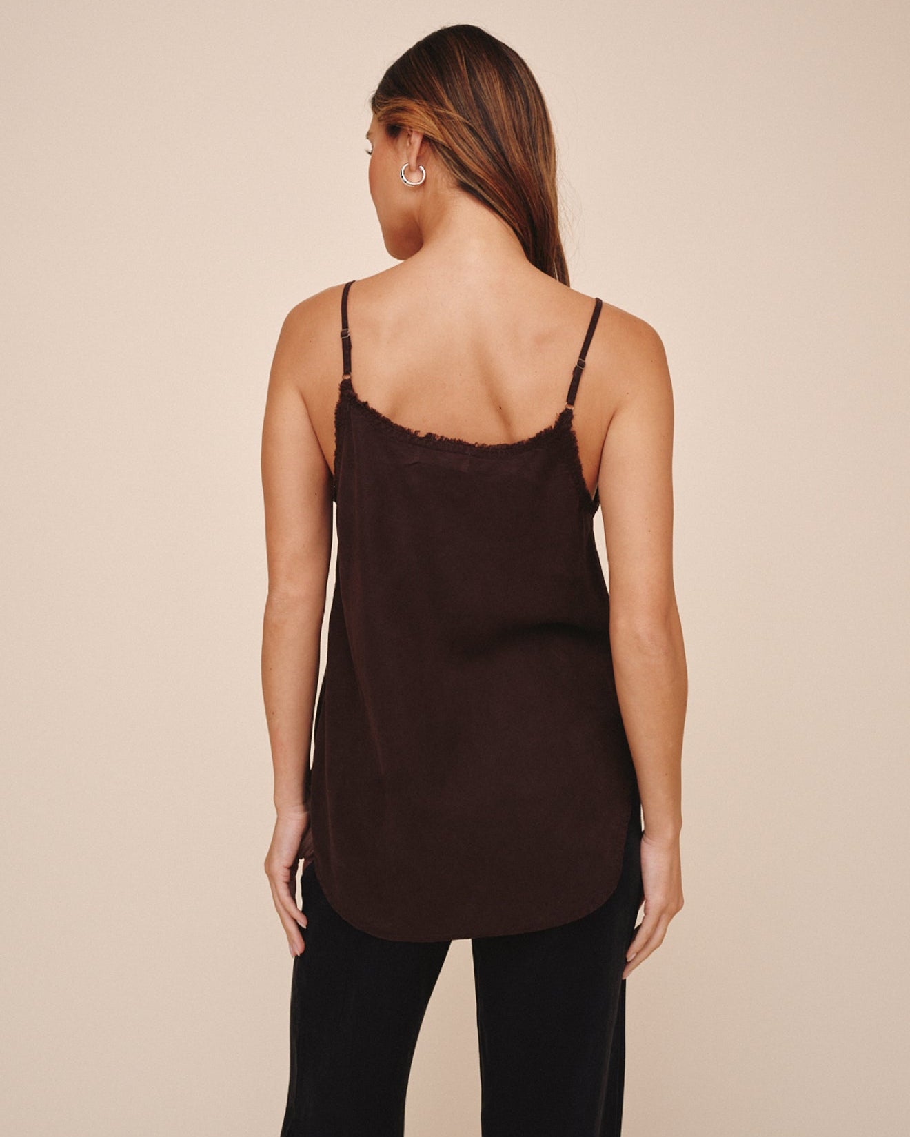 Frayed Cami - Dark Chestnut