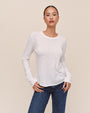 Long Sleeve Crew Tee - White