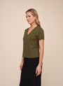 V-Neck Tee - Olive Night
