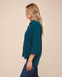 Shirt Tail Button Down - Twilight Teal