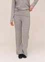 Fold Over Wide Leg Pant - Heathered Stripe