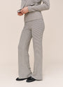 Fold Over Wide Leg Pant - Heathered Stripe