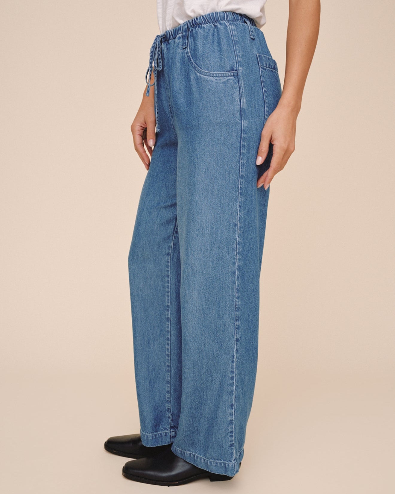 Drawstring Jean - Indigo Mist Wash