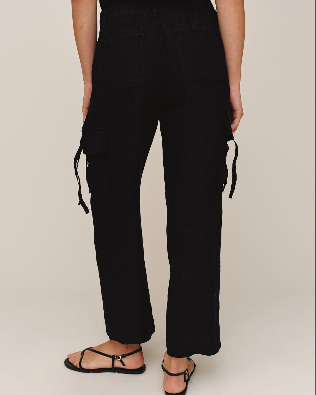 Cargo Ties Pant - Black