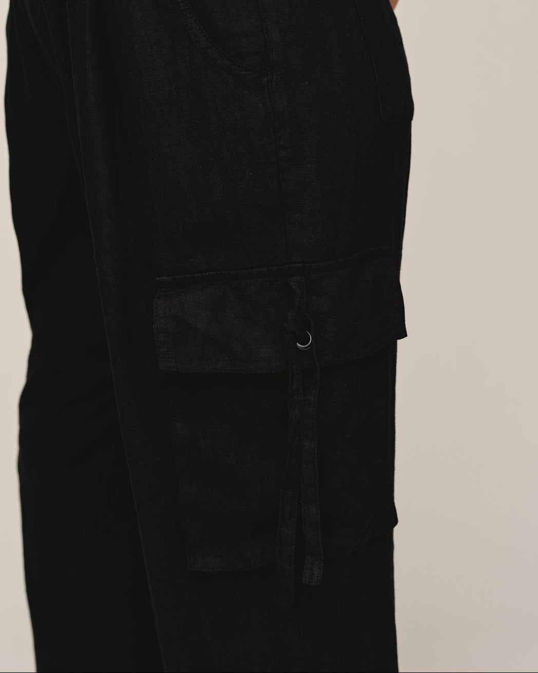 Cargo Ties Pant - Black
