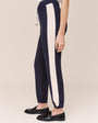 Contrast Stripe Knit Jogger - Midnight Frost