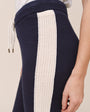 Contrast Stripe Knit Jogger - Midnight Frost